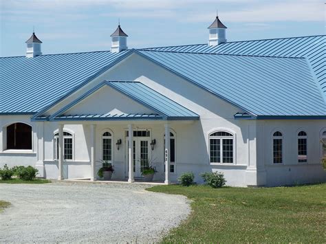 houses with hawaiian blue metal roofs|blue standing seam roof.